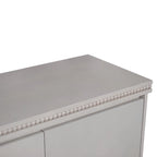Classic Wooden Sideboard with Beaded Trim - Elegant Storage Cabinet for Dining or Living Room