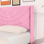 VECELO Upholstered Bed Frame with Headboard & 4 Storage Drawers