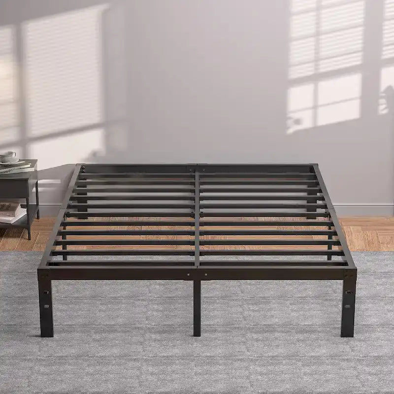 VECELO Kids Bed Frames Queen Size Metal Bed Frames Mattress Foundation(Twin/Full/Queen/King 4 Options)