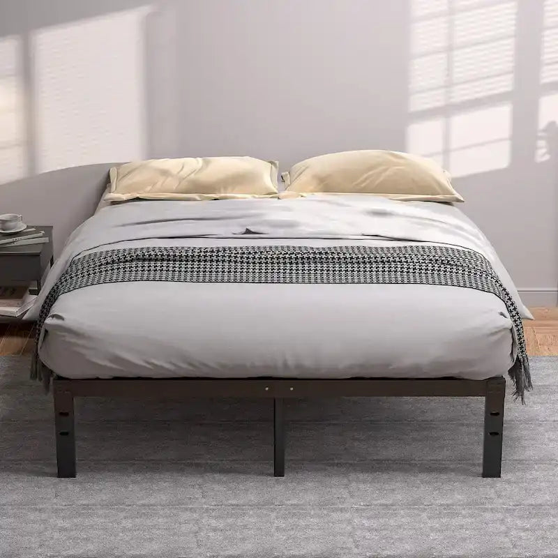 VECELO Kids Bed Frames Queen Size Metal Bed Frames Mattress Foundation(Twin/Full/Queen/King 4 Options)