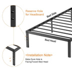 VECELO Kids Bed Frames Queen Size Metal Bed Frames Mattress Foundation(Twin/Full/Queen/King 4 Options)