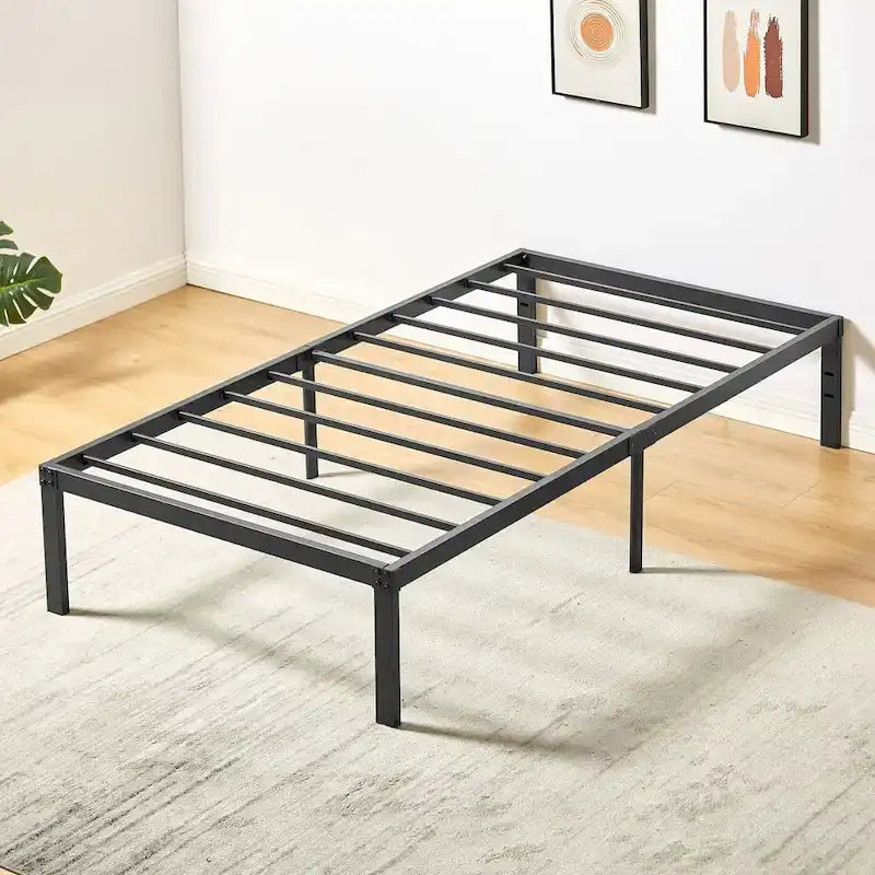 VECELO Kids Bed Frames Queen Size Metal Bed Frames Mattress Foundation(Twin/Full/Queen/King 4 Options)