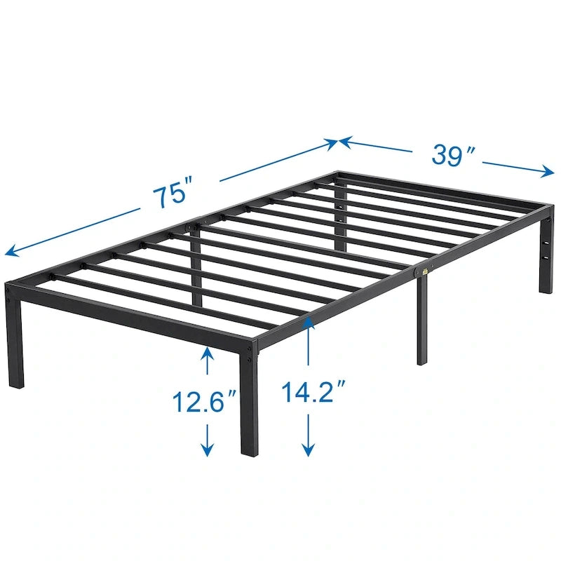 VECELO Kids Bed Frames Queen Size Metal Bed Frames Mattress Foundation(Twin/Full/Queen/King 4 Options)