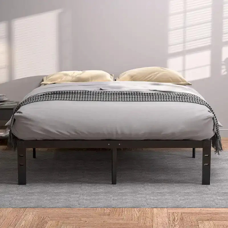 VECELO Kids Bed Frames Queen Size Metal Bed Frames Mattress Foundation(Twin/Full/Queen/King 4 Options)