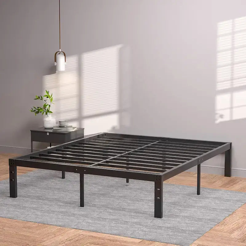 VECELO Kids Bed Frames Queen Size Metal Bed Frames Mattress Foundation(Twin/Full/Queen/King 4 Options)