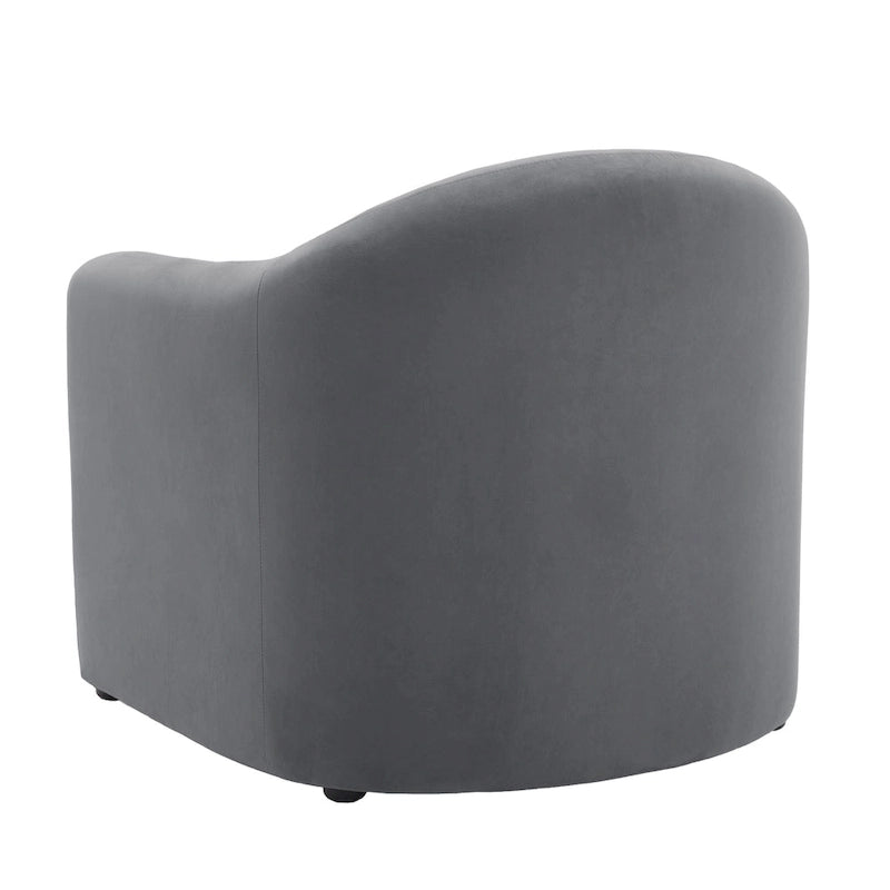 Set of 2 Modern Barrel Upholstered Accent Armchair