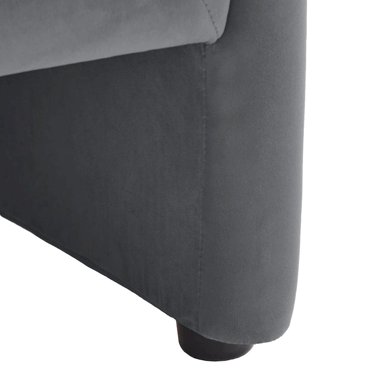 Set of 2 Modern Barrel Upholstered Accent Armchair