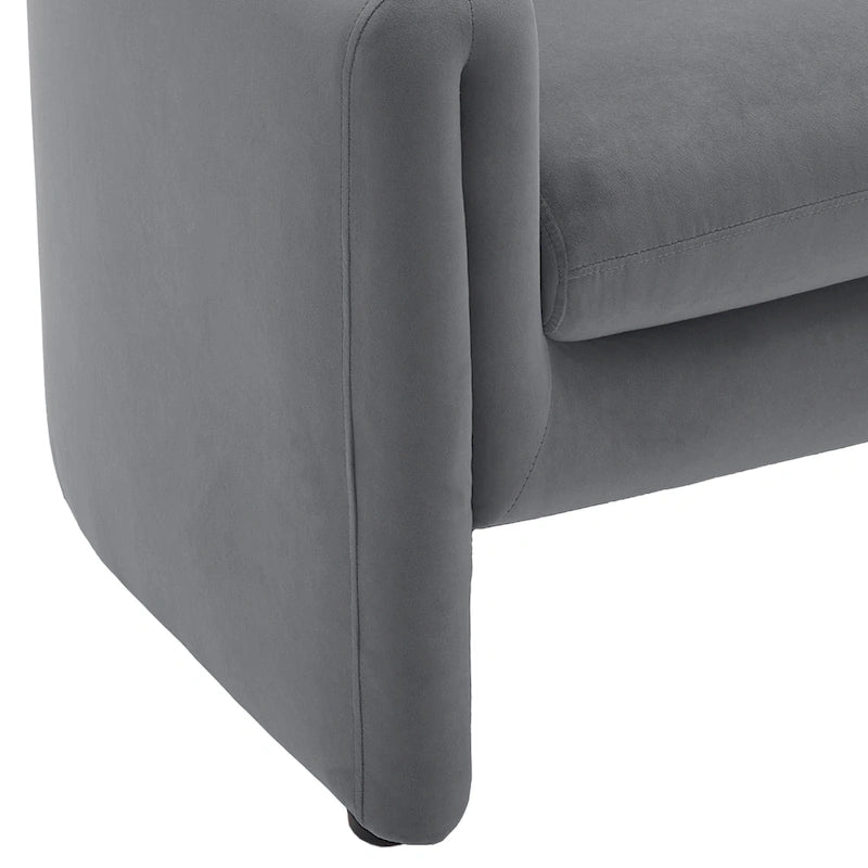 Set of 2 Modern Barrel Upholstered Accent Armchair