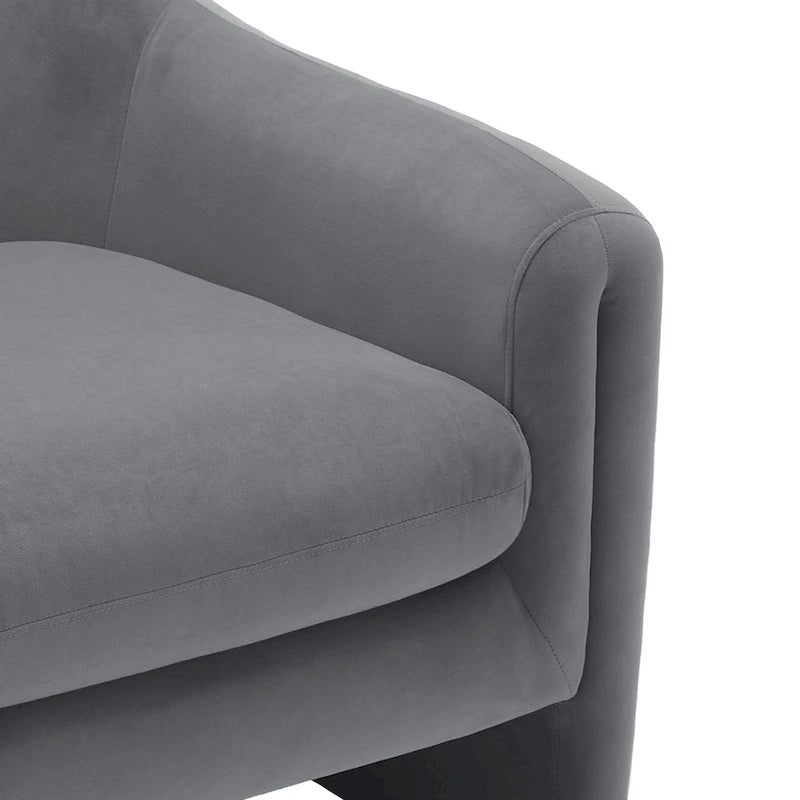 Set of 2 Modern Barrel Upholstered Accent Armchair