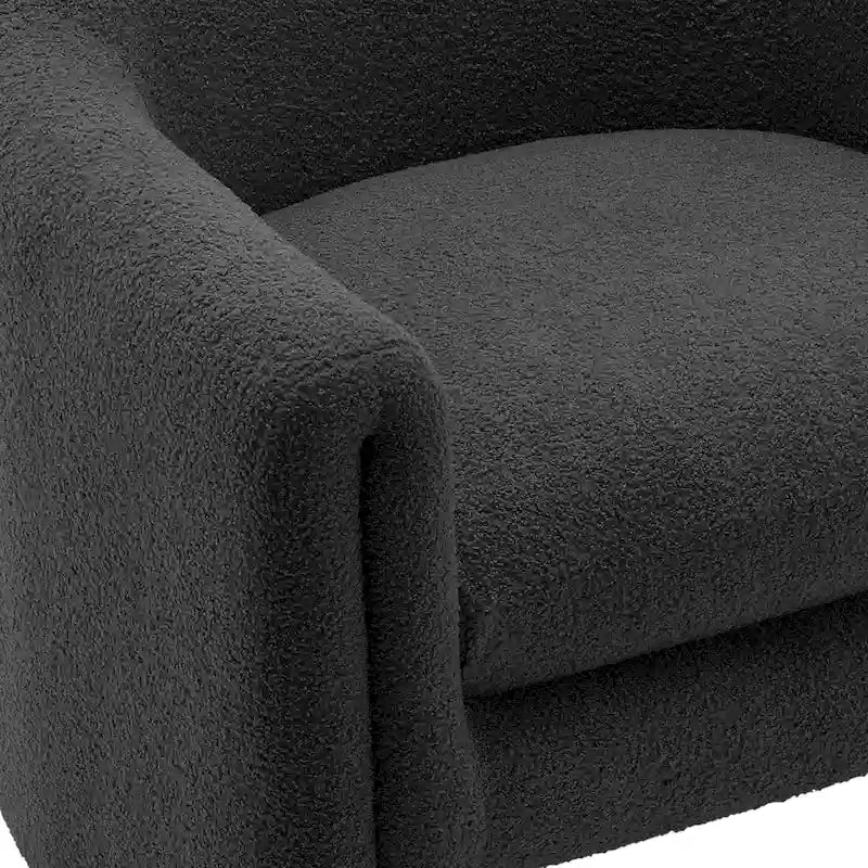 Set of 2 Modern Barrel Upholstered Accent Armchair
