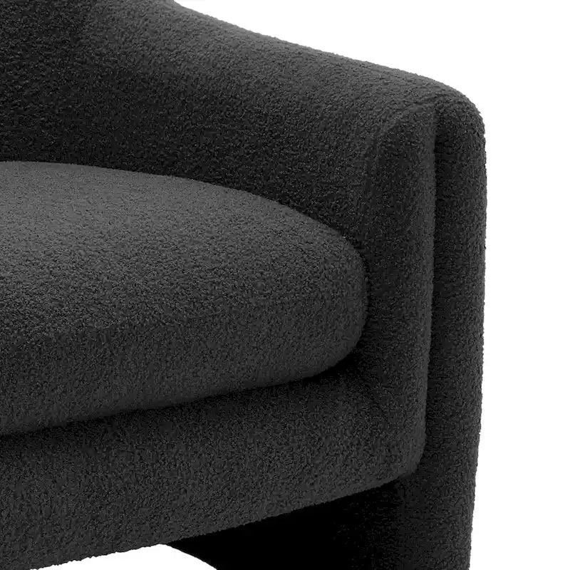 Set of 2 Modern Barrel Upholstered Accent Armchair