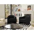 Set of 2 Modern Barrel Upholstered Accent Armchair