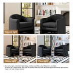 Set of 2 Modern Barrel Upholstered Accent Armchair
