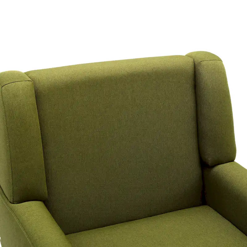 Linen Upholstered Accent Chair Wingback Armchair Set of 2