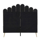 Eggleston Art Deco Velvet Upholstered Platform Bed by iNSPIRE Q Bold