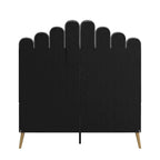 Eggleston Art Deco Velvet Upholstered Platform Bed by iNSPIRE Q Bold