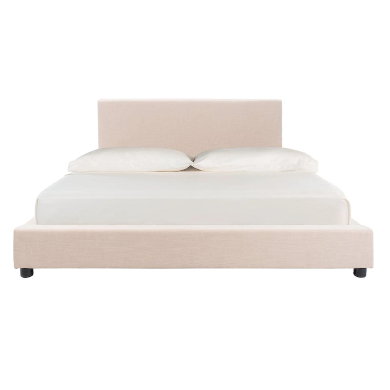 SAFAVIEH Thereze Linen Upholstered Platform Bed