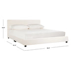 SAFAVIEH Thereze Linen Upholstered Platform Bed