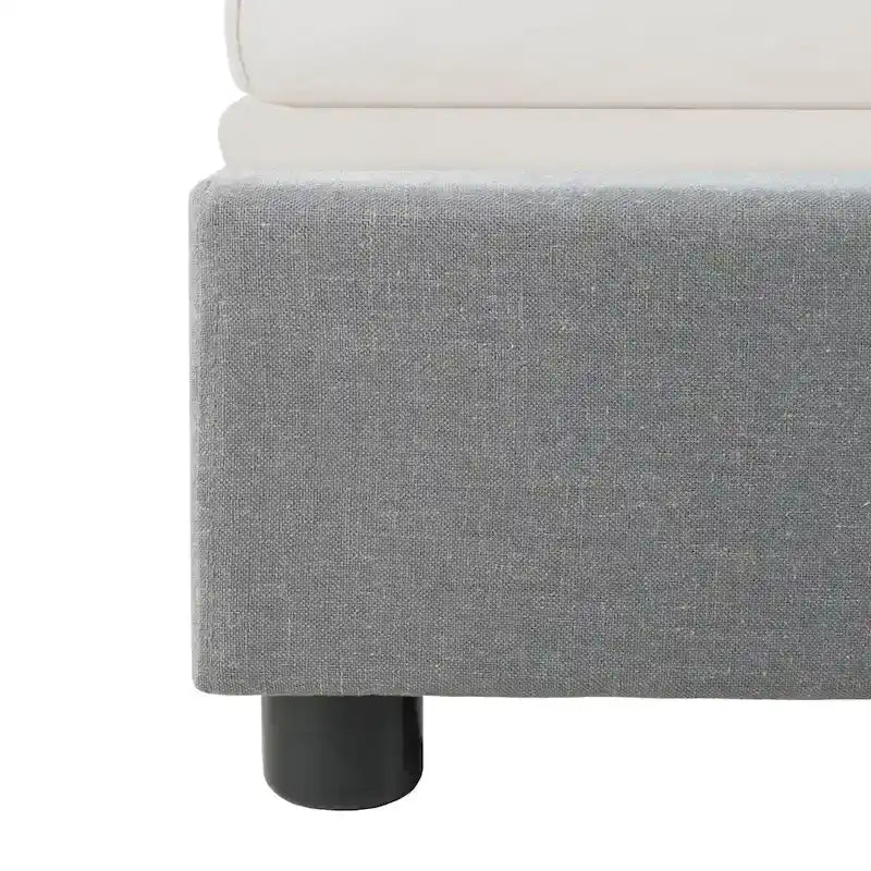 SAFAVIEH Thereze Linen Upholstered Platform Bed