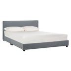 SAFAVIEH Thereze Linen Upholstered Platform Bed