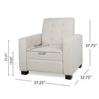 Craigue Upholstered Pushback Recliner by Christopher Knight Home