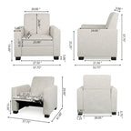 Craigue Upholstered Pushback Recliner by Christopher Knight Home