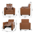Craigue Upholstered Pushback Recliner by Christopher Knight Home