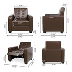 Craigue Upholstered Pushback Recliner by Christopher Knight Home