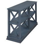 3-tier Narrow Console Table with X detailing