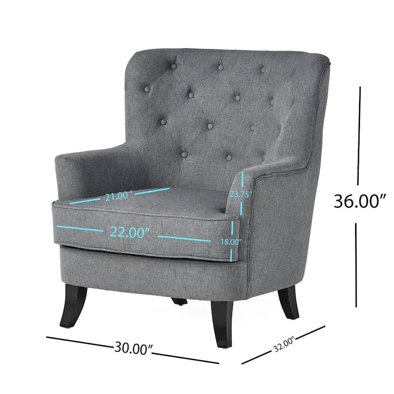 Anikki Tufted Fabric Club Chair by Christopher Knight Home