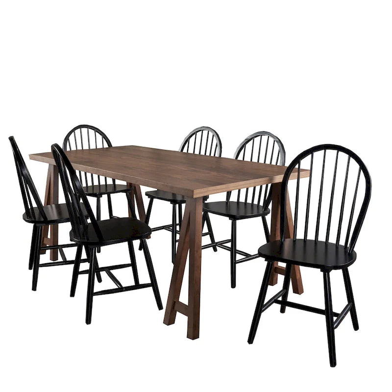Ansley Farmhouse Cottage 7-piece Wood Dining Set by Christopher Knight Home
