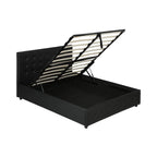 Avenue Greene Stefanie Black Faux Leather Upholstered Bed