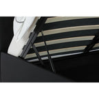 Avenue Greene Stefanie Black Faux Leather Upholstered Bed