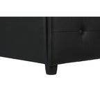 Avenue Greene Stefanie Black Faux Leather Upholstered Bed