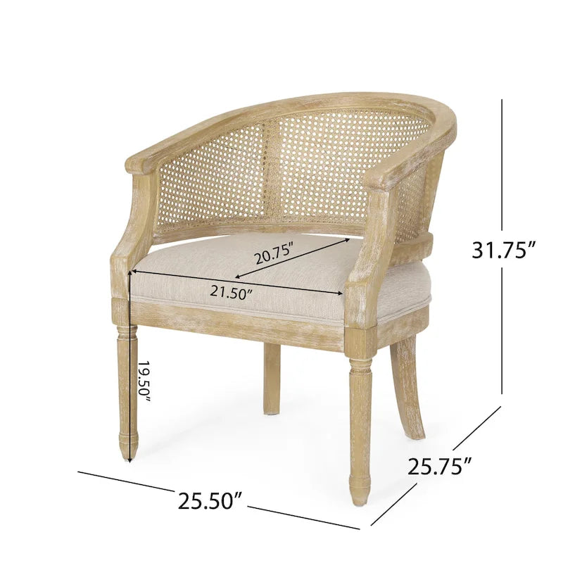 Steinaker Wood and Cane Accent Chairs (Set of 2) by Christopher Knight Home