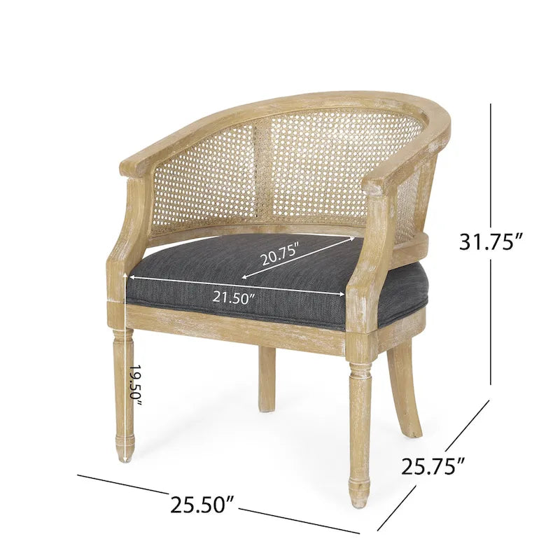 Steinaker Wood and Cane Accent Chairs (Set of 2) by Christopher Knight Home