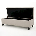 Brighton Tufted Linen Storage Bench by Christopher Knight Home