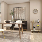 Contemporary Modern Iron 3 Tier Drink Bar Storage Cart - Gold, Silver, or Matte Black