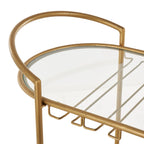Contemporary Modern Iron 3 Tier Drink Bar Storage Cart - Gold, Silver, or Matte Black