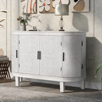 4-door Cabinet Sideboard with Antique Patterns - 15.20 x 47.20 x 33.50