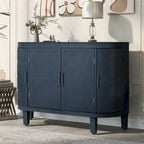 4-door Cabinet Sideboard with Antique Patterns - 15.20 x 47.20 x 33.50