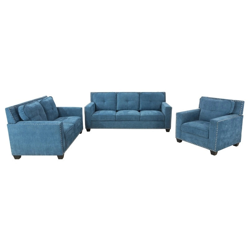 Gliden Modern Linen Fabric Sofa with Solid Wood Frame