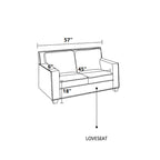 Gliden Modern Linen Fabric Sofa with Solid Wood Frame