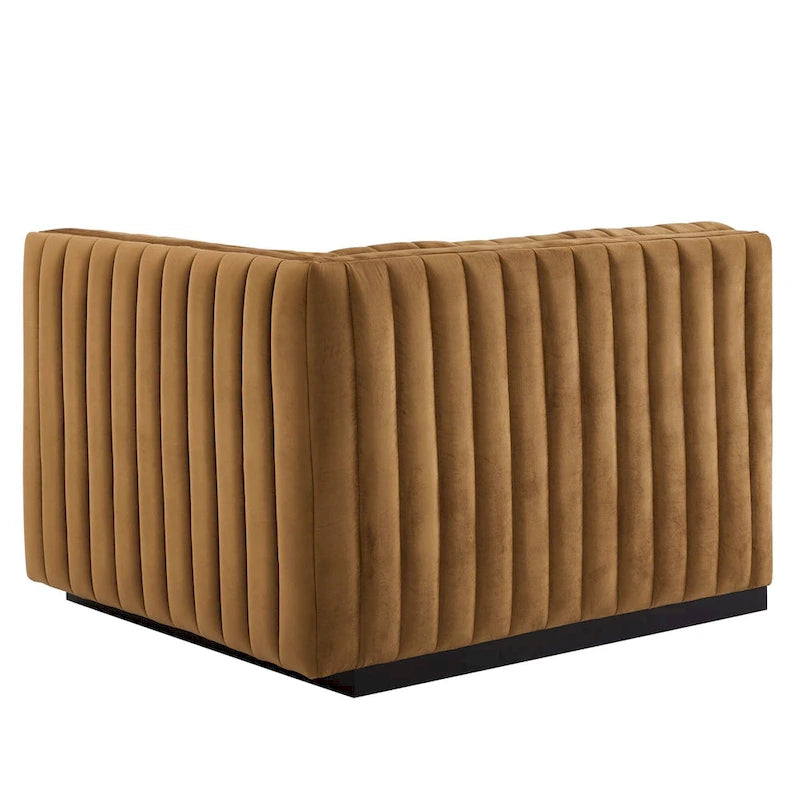 Conjure Channel Tufted Performance Velvet 4-Piece Sofa