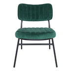 LeisureMod Set of 2 Marilane Velvet Accent Chairs with Velvet Upholstery & Sturdy Metal Frame for Home Office Lounge Living Room