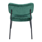 LeisureMod Set of 2 Marilane Velvet Accent Chairs with Velvet Upholstery & Sturdy Metal Frame for Home Office Lounge Living Room