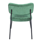 LeisureMod Set of 2 Marilane Velvet Accent Chairs with Velvet Upholstery & Sturdy Metal Frame for Home Office Lounge Living Room