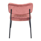 LeisureMod Set of 2 Marilane Velvet Accent Chairs with Velvet Upholstery & Sturdy Metal Frame for Home Office Lounge Living Room