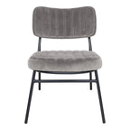 LeisureMod Set of 2 Marilane Velvet Accent Chairs with Velvet Upholstery & Sturdy Metal Frame for Home Office Lounge Living Room
