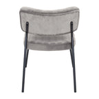 LeisureMod Set of 2 Marilane Velvet Accent Chairs with Velvet Upholstery & Sturdy Metal Frame for Home Office Lounge Living Room